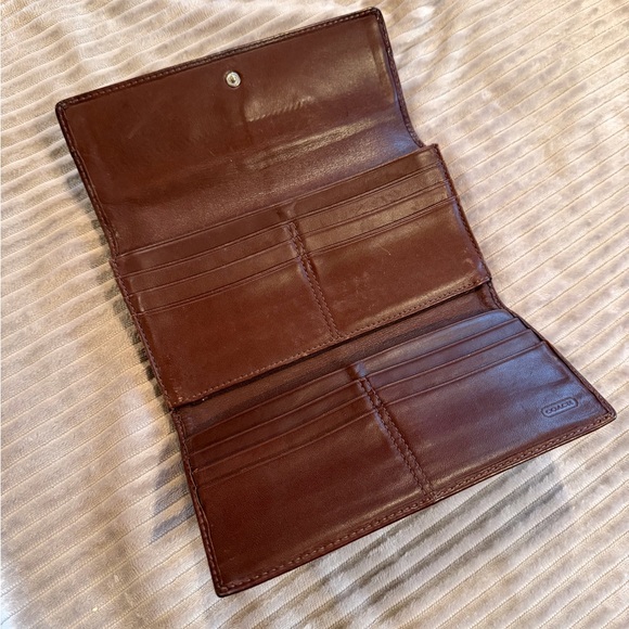 Coach Brown Leather Continental Wallet | Vintage Style - Picture 2 of 4